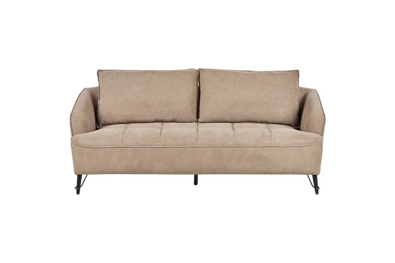 3-sitssoffa Beliani Hobro Brun, Svart Brown||Black
