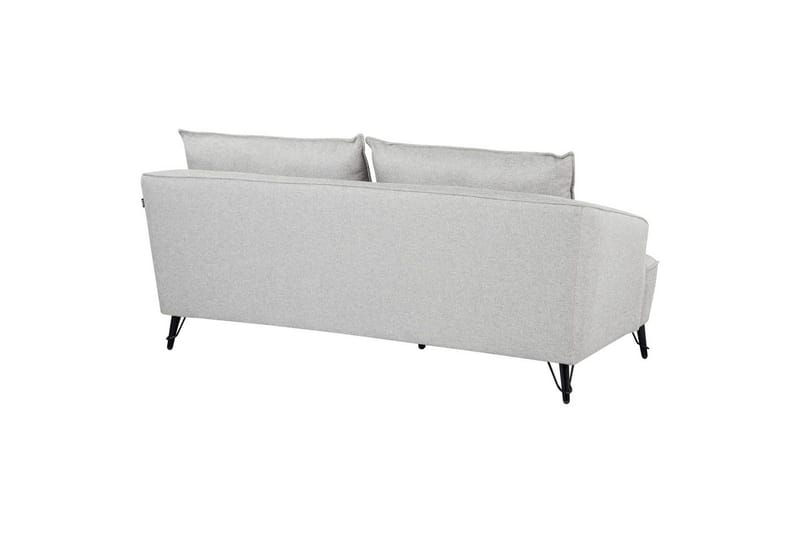 3-sitssoffa Beliani Hobro Brun, Svart NO_BRAND Grey||Black - Møbler - Sofaer - 3 seter sofa