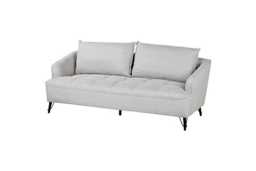 3-sitssoffa Beliani Hobro Brun, Svart NO_BRAND Grey||Black - Møbler - Sofaer - 3 seter sofa