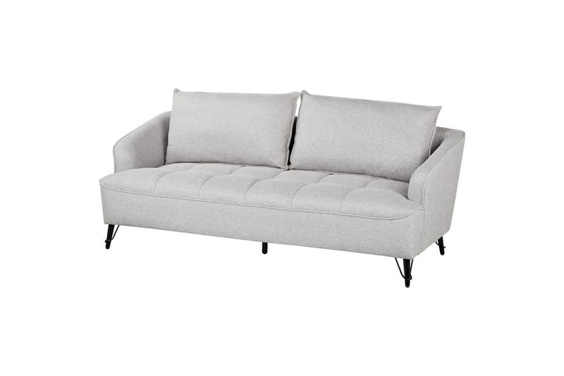 3-sitssoffa Beliani Hobro Brun, Svart NO_BRAND Grey||Black - Møbler - Sofaer - 3 seter sofa