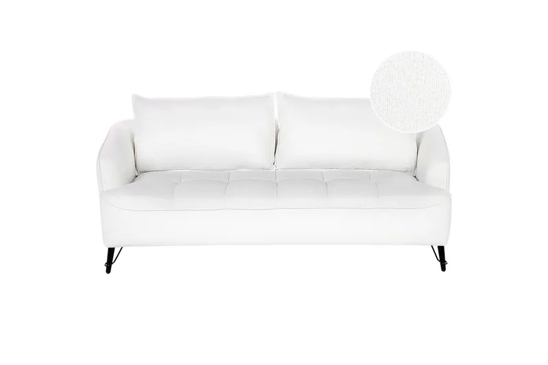 3-sitssoffa Beliani Hobro Brun, Svart NO_BRAND White||Black