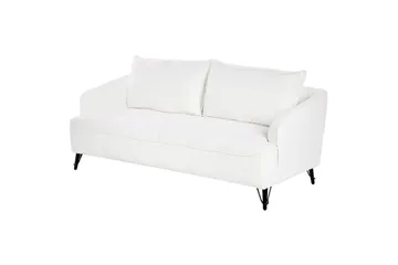 3-sitssoffa Beliani Hobro Brun, Svart NO_BRAND White||Black - Møbler - Sofaer - 3 seter sofa