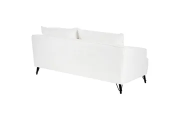 3-sitssoffa Beliani Hobro Brun, Svart NO_BRAND White||Black - Møbler - Sofaer - 3 seter sofa