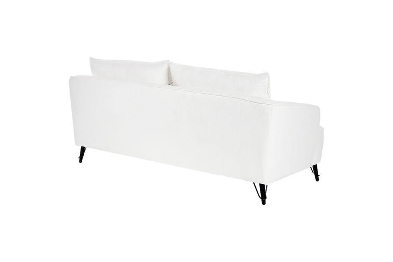 3-sitssoffa Beliani Hobro Brun, Svart NO_BRAND White||Black - Møbler - Sofaer - 3 seter sofa