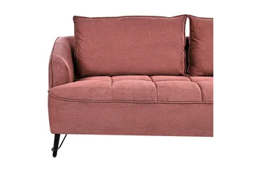 3-sitssoffa Beliani Hobro Brun, Svart Pink - Rosa - Møbler - Sofaer - 3 seter sofa