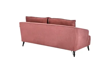 3-sitssoffa Beliani Hobro Brun, Svart Pink - Rosa - Møbler - Sofaer - 3 seter sofa