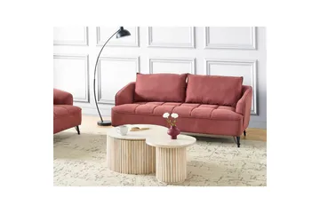 3-sitssoffa Beliani Hobro Brun, Svart Pink - Rosa - Møbler - Sofaer - 3 seter sofa