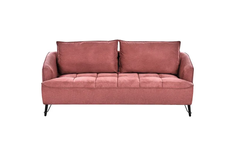 3-sitssoffa Beliani Hobro Brun, Svart Pink, Rosa