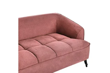 3-sitssoffa Beliani Hobro Brun, Svart Pink - Rosa - Møbler - Sofaer - 3 seter sofa