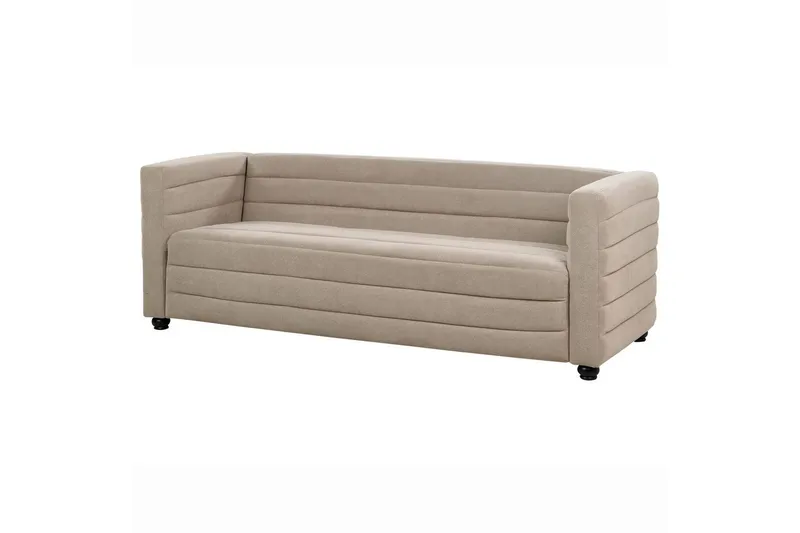 3-sitssoffa Beliani Hofn Beige, svart Beige||Black - Møbler - Sofaer - 3 seter sofa