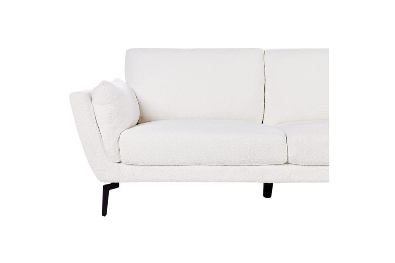 3-sitssoffa Beliani Kansseli Beige, svart White||Black - Møbler - Sofaer - 3 seter sofa