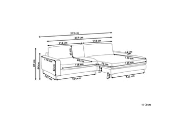 3-sitssoffa Beliani Maloy Högervänd Right-faced - Møbler - Sofaer - Sofaer med sjeselong - 3 seters sofa med divan