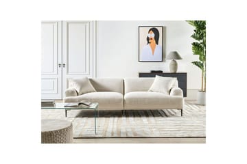 3-sitssoffa Beliani Matila Beige, brun Beige||Brown - Møbler - Sofaer - 3 seter sofa