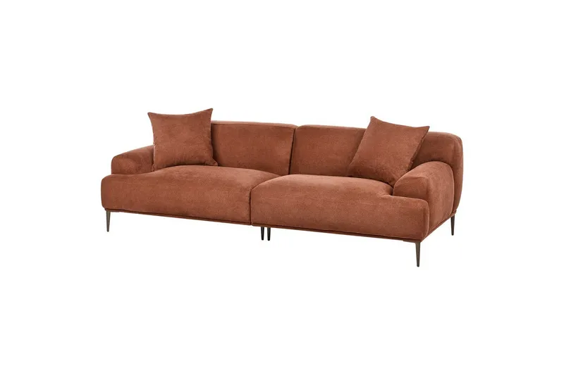 3-sitssoffa Beliani Matila Beige, brun Brown - Møbler - Sofaer - 3 seter sofa
