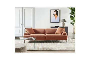 3-sitssoffa Beliani Matila Beige, brun Brown - Møbler - Sofaer - 3 seter sofa