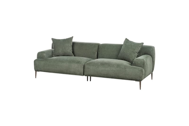 3-sitssoffa Beliani Matila Beige, brun Green||Brown - Møbler - Sofaer - 3 seter sofa