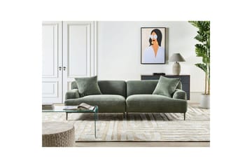 3-sitssoffa Beliani Matila Beige, brun Green||Brown - Møbler - Sofaer - 3 seter sofa
