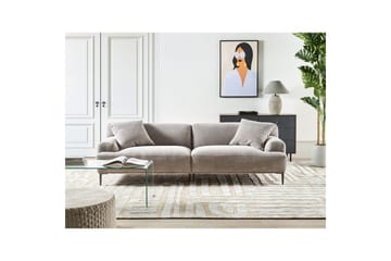 3-sitssoffa Beliani Matila Beige, brun Grey||Brown - Møbler - Sofaer - 3 seter sofa