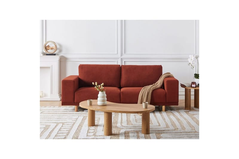 3-sitssoffa Beliani Nivala Blå Red - Møbler - Sofaer - 3 seter sofa