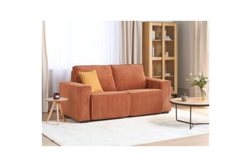 3-sitssoffa Beliani Nukari Orange, Svart Orange - Oransje - Møbler - Sofaer - Reclinersofaer
