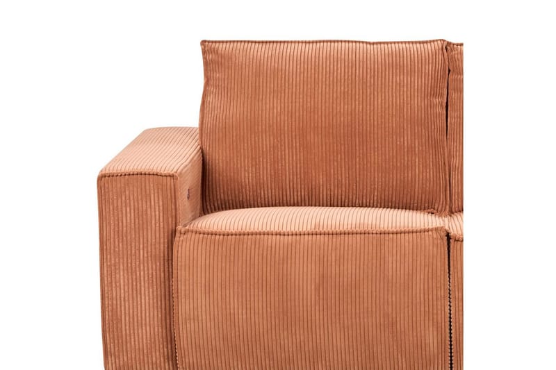 3-sitssoffa Beliani Nukari Orange, Svart Orange - Oransje - Møbler - Sofaer - Reclinersofaer