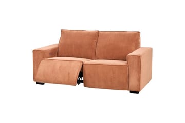 3-sitssoffa Beliani Nukari Orange, Svart Orange - Oransje - Møbler - Sofaer - Reclinersofaer