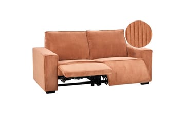 3-sitssoffa Beliani Nukari Orange, Svart Orange - Oransje - Møbler - Sofaer - Reclinersofaer