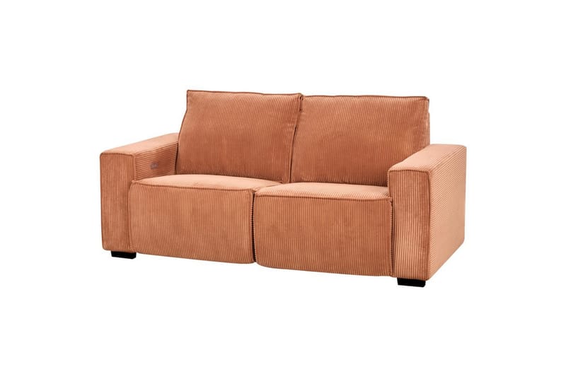 3-sitssoffa Beliani Nukari Orange, Svart Orange - Oransje - Møbler - Sofaer - Reclinersofaer