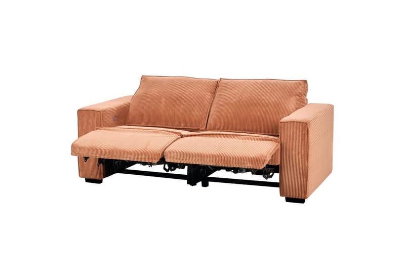 3-sitssoffa Beliani Nukari Orange, Svart Orange - Oransje - Møbler - Sofaer - Reclinersofaer