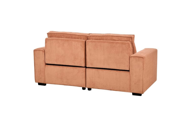 3-sitssoffa Beliani Nukari Orange, Svart Orange - Oransje - Møbler - Sofaer - Reclinersofaer