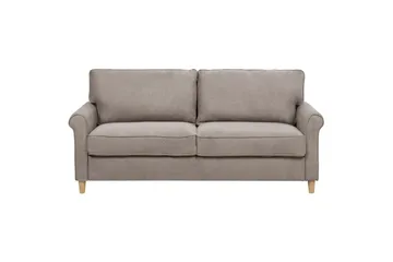 3-sitssoffa Beliani Ronneby Beige, ljust trä NO_BRAND Beige||Light colored wood - Møbler - Sofaer - 3 seter sofa