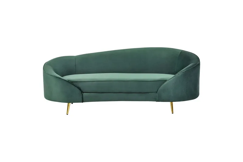 3-sitssoffa Beliani Savar Blå, Svart Dark green||GOLD