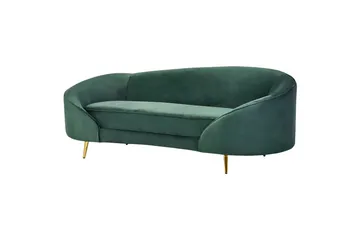 3-sitssoffa Beliani Savar Blå, Svart Dark green||GOLD - Møbler - Sofaer - Fløyelssofaer