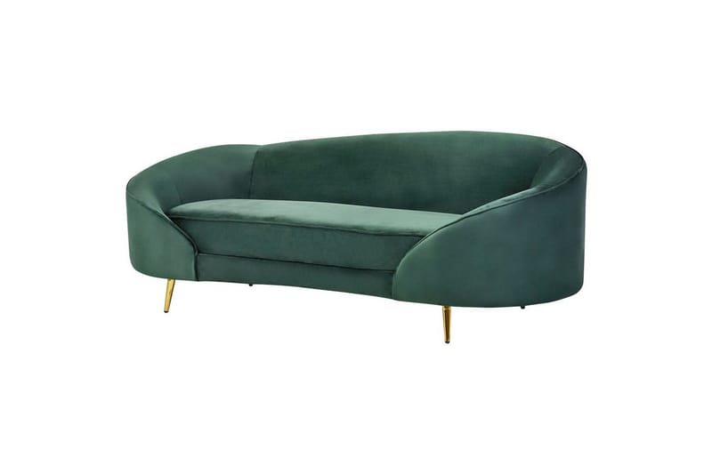 3-sitssoffa Beliani Savar Blå, Svart Dark green||GOLD - Møbler - Sofaer - Fløyelssofaer