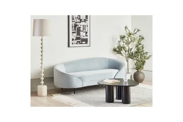 3-sitssoffa Beliani Savar Blå, Svart NO_BRAND blue||Black - Møbler - Sofaer - Fløyelssofaer