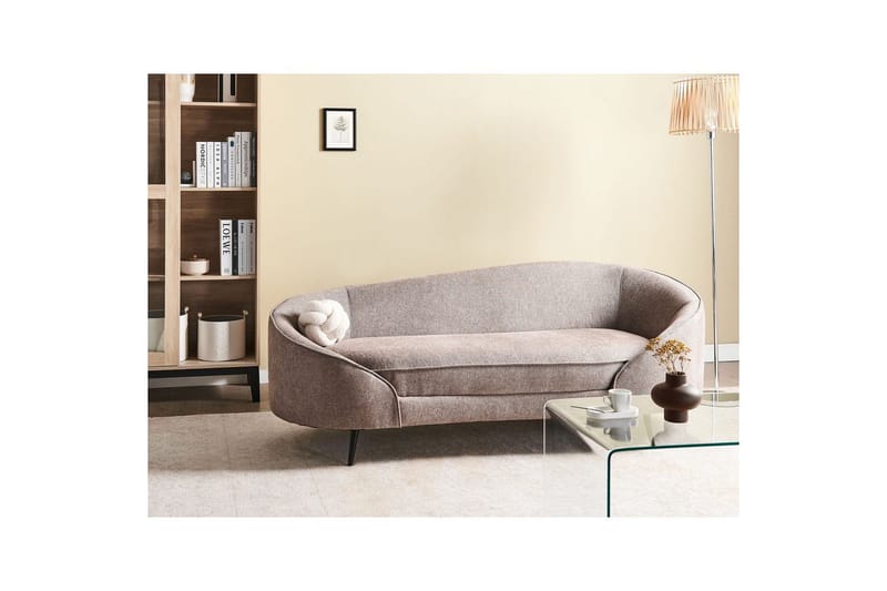 3-sitssoffa Beliani Savar Blå, Svart NO_BRAND Brown - Brun - Møbler - Sofaer - 3 seter sofa