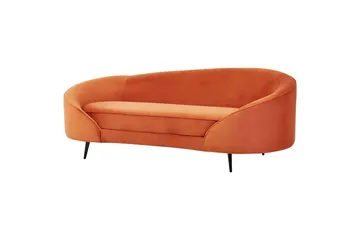 3-sitssoffa Beliani Savar Blå, Svart NO_BRAND Orange||Black - Møbler - Sofaer - 3 seter sofa