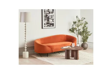 3-sitssoffa Beliani Savar Blå, Svart NO_BRAND Orange||Black - Møbler - Sofaer - 3 seter sofa