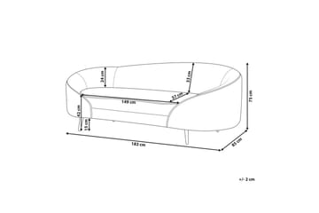 3-sitssoffa Beliani Savar Blå, Svart White||Black - Møbler - Sofaer - 3 seter sofa