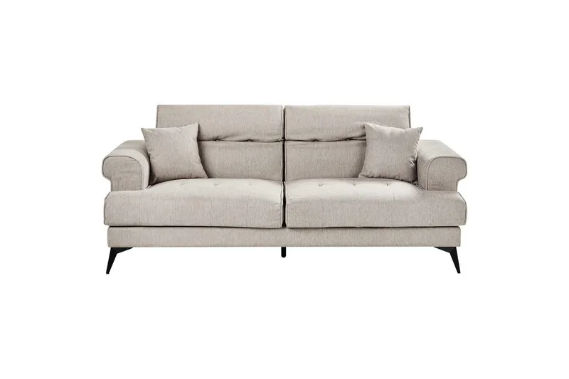 3-sitssoffa Beliani Skive Beige Beige VALUE_MISSING_1