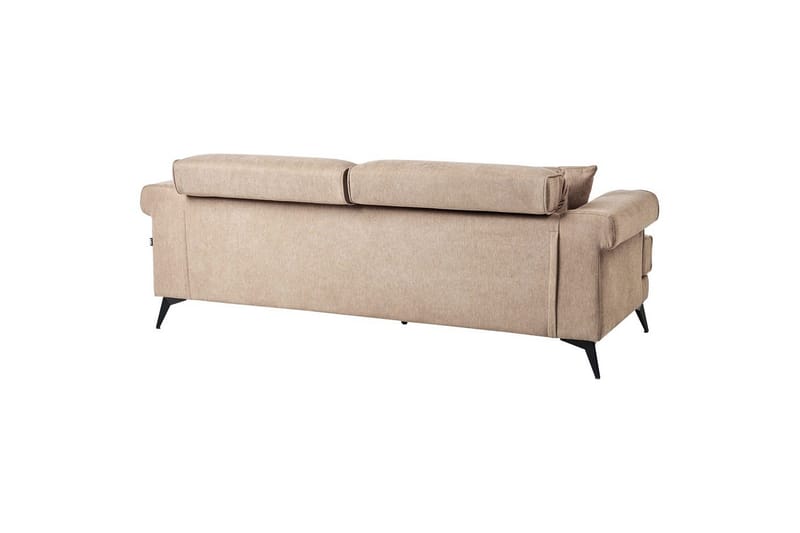 3-sitssoffa Beliani Skive Beige NO_BRAND Beige VALUE_MISSING_2 - Beige - Møbler - Sofaer - 3 seter sofa