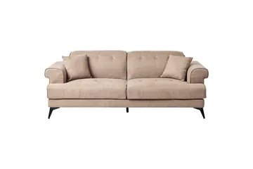 3-sitssoffa Beliani Skive Beige NO_BRAND Beige VALUE_MISSING_2 - Beige - Møbler - Sofaer - 3 seter sofa