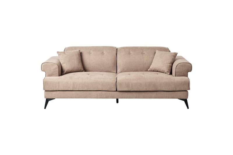 3-sitssoffa Beliani Skive Beige NO_BRAND Beige VALUE_MISSING_2 - Beige - Møbler - Sofaer - 3 seter sofa