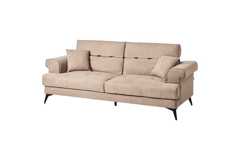 3-sitssoffa Beliani Skive Beige NO_BRAND Beige VALUE_MISSING_2 - Beige - Møbler - Sofaer - 3 seter sofa