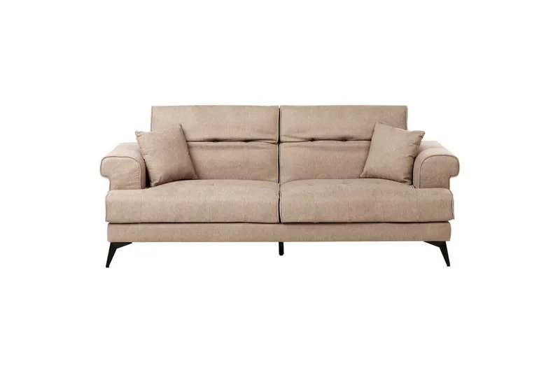 3-sitssoffa Beliani Skive Beige NO_BRAND Beige VALUE_MISSING_2, Beige