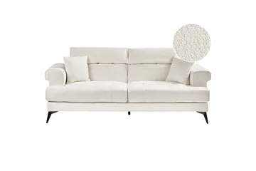 3-sitssoffa Beliani Skive Beige NO_BRAND White||Black VALUE_MISSING_3