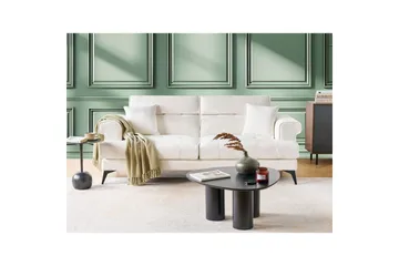 3-sitssoffa Beliani Skive Beige NO_BRAND White||Black VALUE_MISSING_3 - Møbler - Sofaer - 3 seter sofa