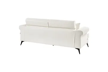 3-sitssoffa Beliani Skive Beige NO_BRAND White||Black VALUE_MISSING_3 - Møbler - Sofaer - 3 seter sofa