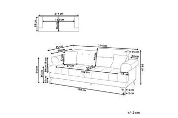 3-sitssoffa Beliani Skive Beige White||Black VALUE_MISSING_3 - Møbler - Sofaer - 3 seter sofa