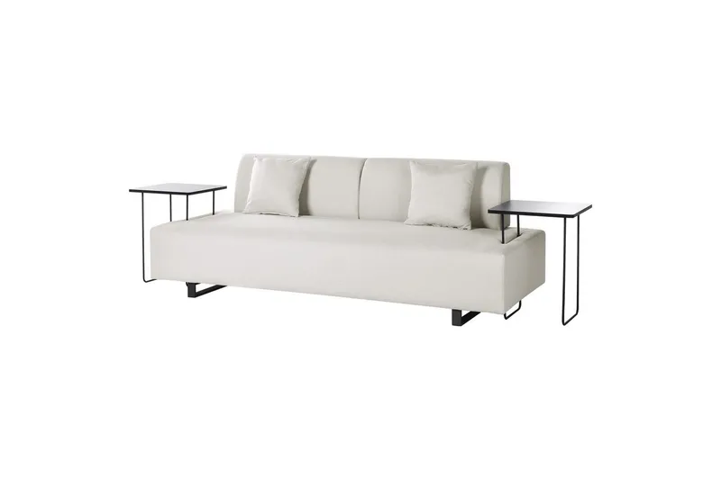 3-sitssoffa Beliani Sokna Beige, svart Beige||Black